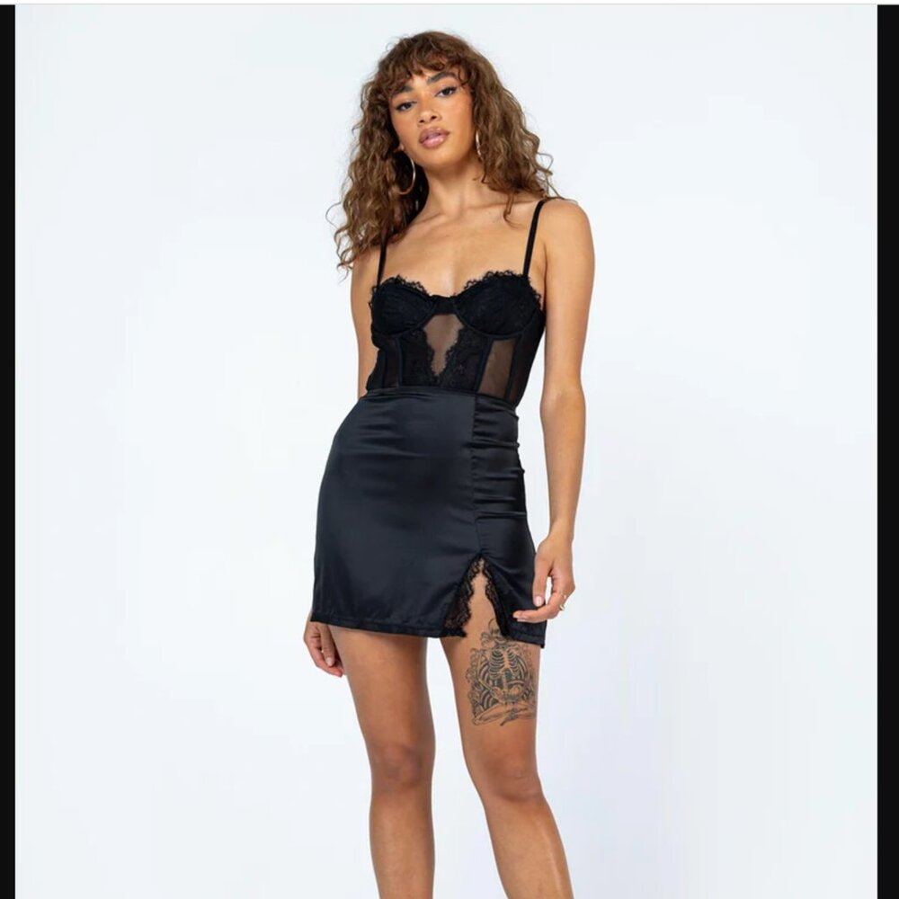 Princess Polly Dabney Mini Dress in Black